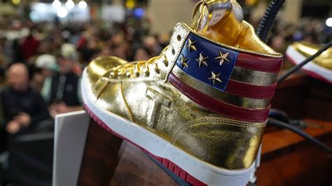 donald trump's gold sneakers